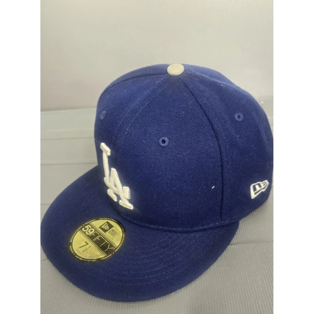 New Era 59Fifty Los Angeles  Dodgers Game Fitted Hat Royal Blue S7 1/2 Daniellia